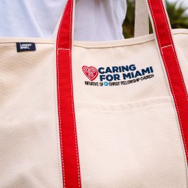 Caring For Miami Lands End Tote Bag